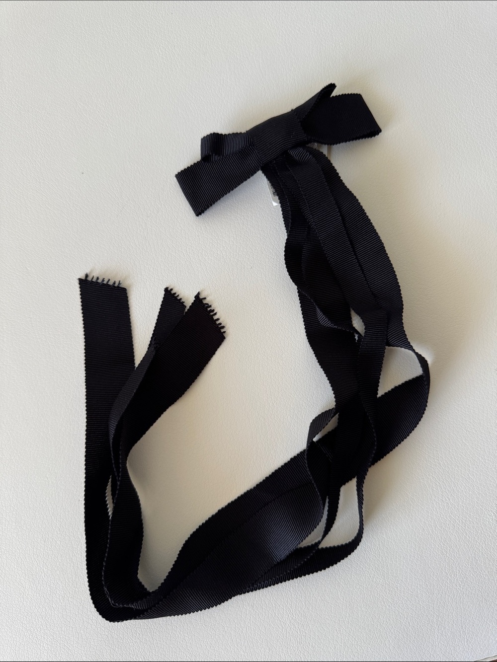 Jennifer Behr Black Grosgrain Ribbon Hair Bow Tie - NEW WITH TAGs